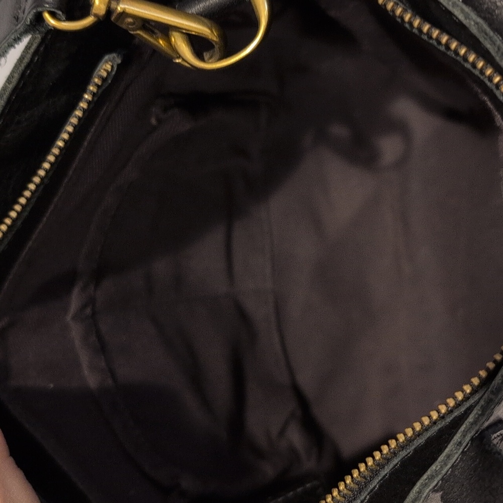 Madewell Black Leather Zip Top Transport Crossbody Tote - Picture 6 of 8